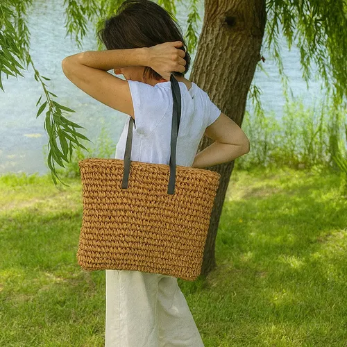 Bolso trenzado natural